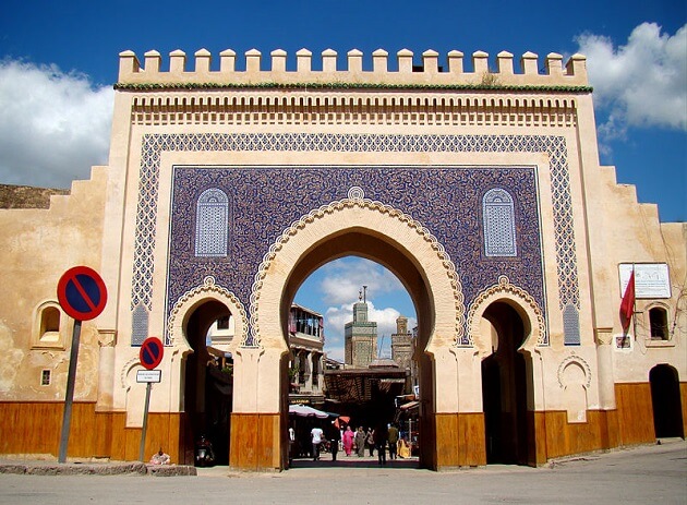Porte Bleue de la Medina de Fès, Maroc